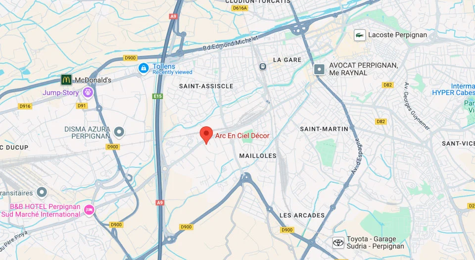 Plan d'accès Arc En Ciel Décor